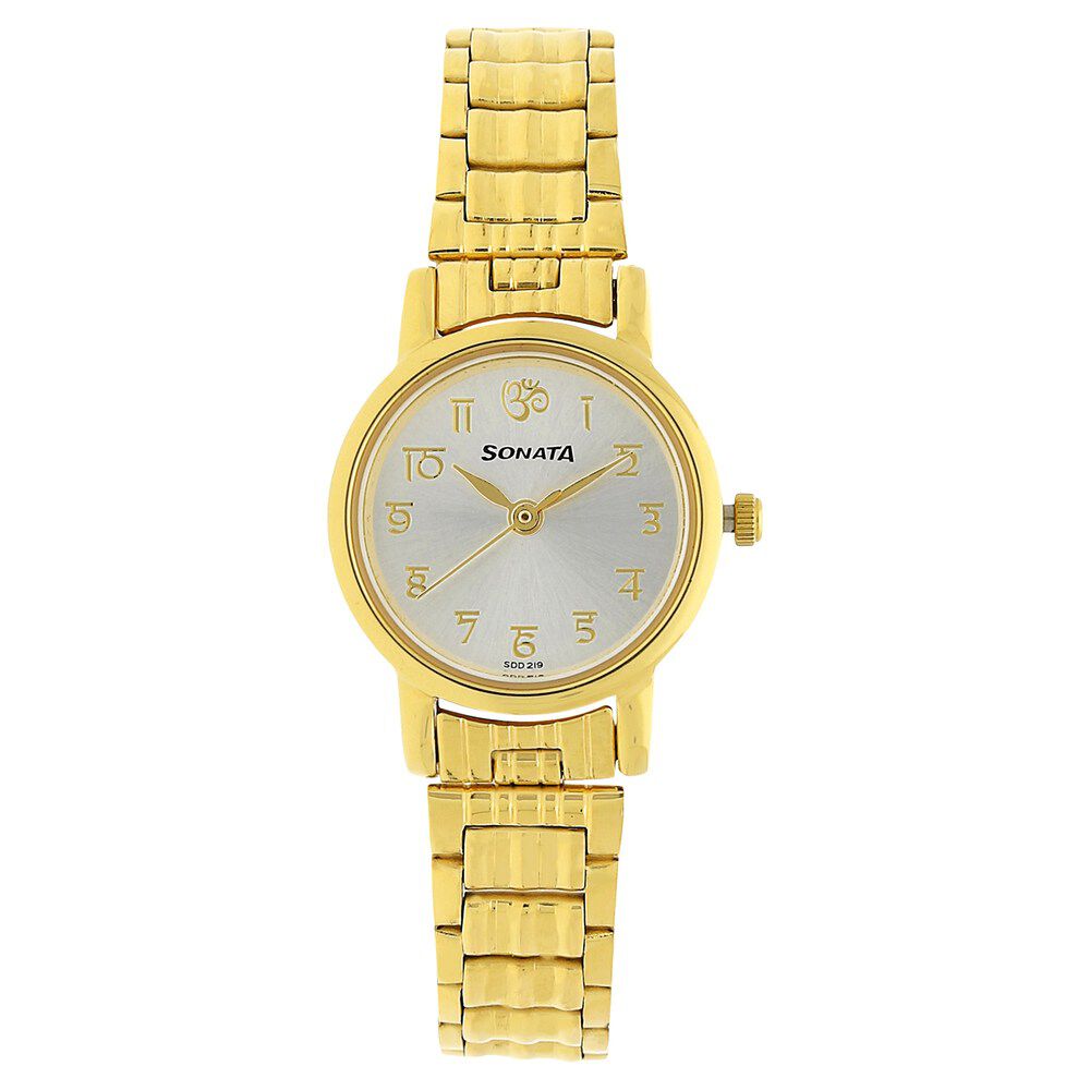 Sonata watch golden shop colour price