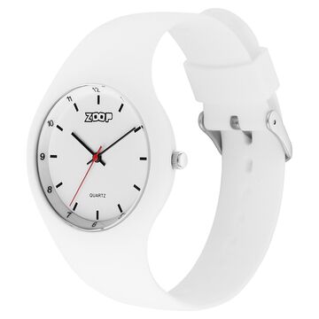 Zoop Analog Watch with White Dial & White Strap for Girls Kids, from House of Titan