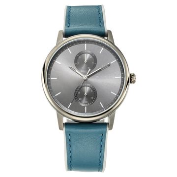 Titan Athleisure Grey Dial Quartz Multifunction Leather Strap watch for Men