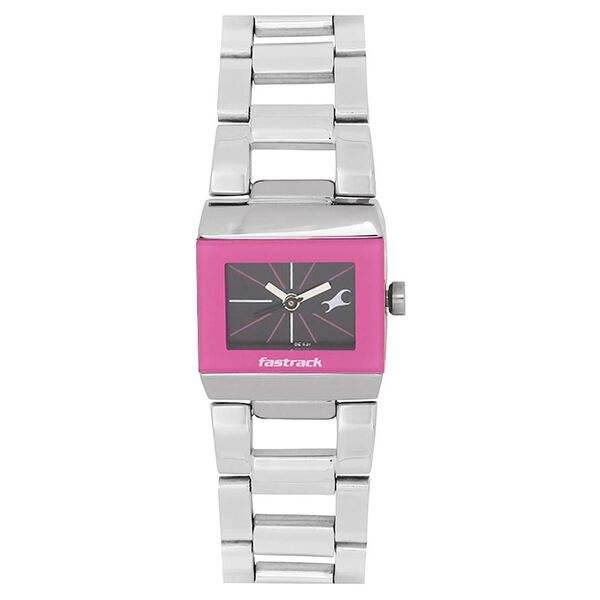 Fastrack Quartz Analog Black Dial Stainless Steel Strap Watch for Girls - image number 0
