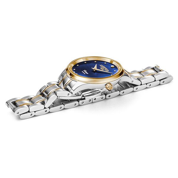 Roamer Venus Diamond Quartz Analog Blue Mother Of Pearl Dial Two Toned Stainless Steel Strap Watch For Women - image number 2