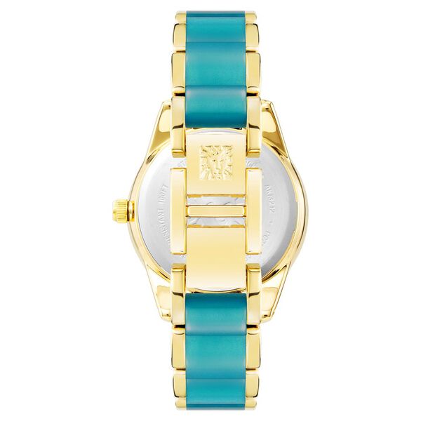 Anne Klein Quartz Analog Teal Dial Teal Metal Strap Watch For Women - image number 2