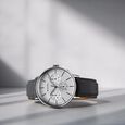 Titan Light leathers Multifunction Silver Dial Leather Strap Watch For Men