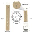 16 mm White Genuine Leather Strap for Women - image number 1