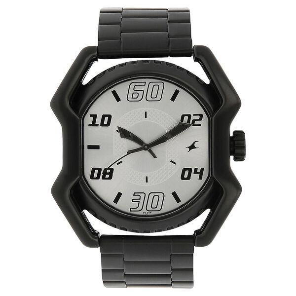 Fastrack Quartz Analog Silver Dial Stainless Steel Strap Watch for Guys - image number 0
