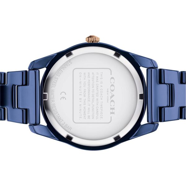 Coach Quartz Analog Blue Dial Ceramic Strap Watch for Women - image number 2