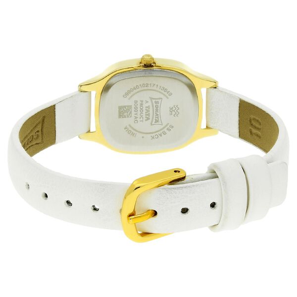 Sonata Quartz Analog White Dial Leather Strap Watch for Women - image number 3