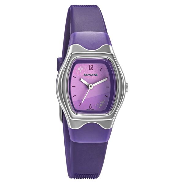 Sonata Play Purple Dial Women Watch With Plastic Strap - image number 0