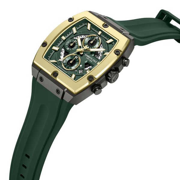 Kenneth Cole Quartz Multifunction Green Dial Green Colour Silicone Strap Watch For Men - image number 3