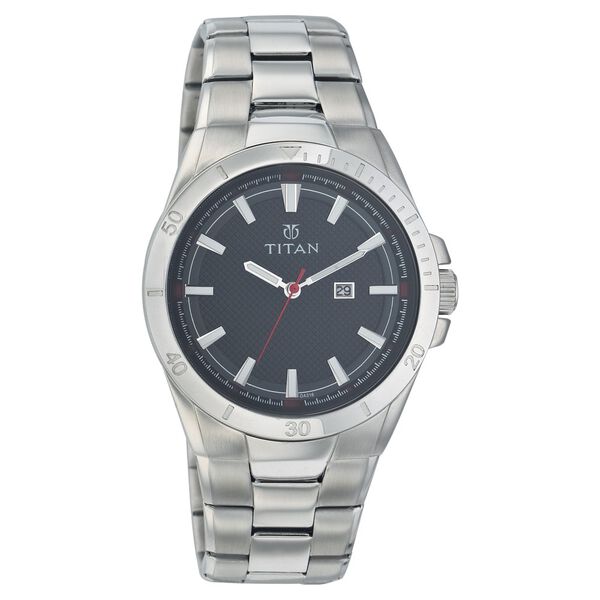 Titan Quartz Analog with Date Black Dial Watch for Men - image number 0