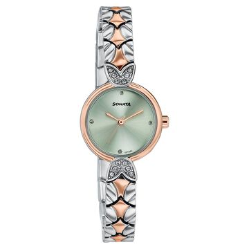 Women's Vintage style pastel green dial Bracelet Watch