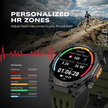 Fastrack Xtreme Adventure Smartwatch with 1.43" AMOLED Display, Dual Push Button, GPS, 100+ Multisports, Dual Tone Strap