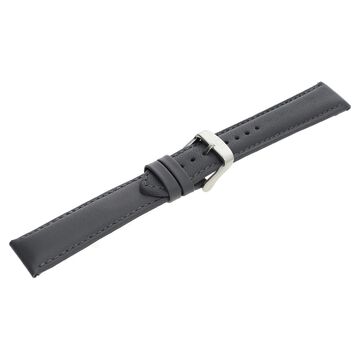 22 mm Grey Genuine Leather Strap for Men