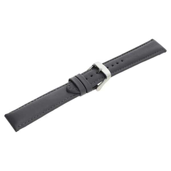 22 mm Grey Genuine Leather Strap for Men - image number 3