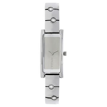 Titan Raga Silver Quartz Analog Stainless Steel Strap Watch for Women