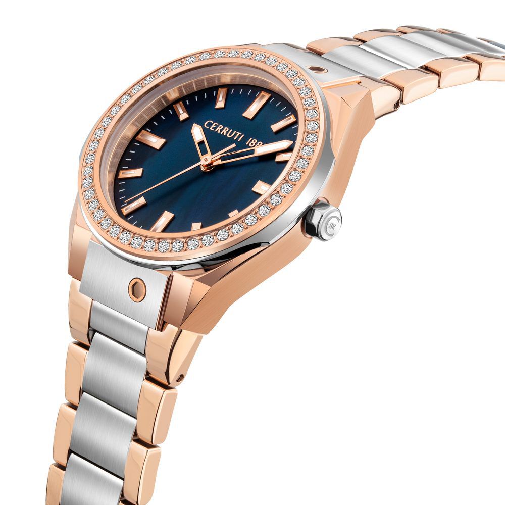 Buy Online Cerruti 1881 Quartz Analog Blue Dial Stainless Steel Strap Watch for Women cecrm29404w Titan