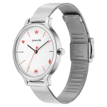 Sonata Play White Dial Watch for Women