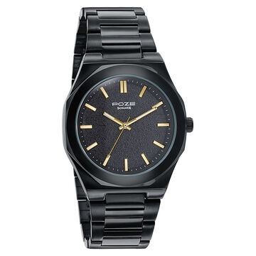 Sonata Poze Quartz Analog Black Dial Black Colour Stainless Steel Strap Watch For Men