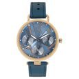 Titan Quartz Multifunction Rose Gold Dial Leather Strap Watch for Women