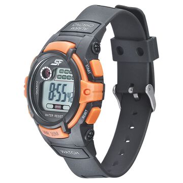 SF Digital Dial Black PU Strap Watch for Men