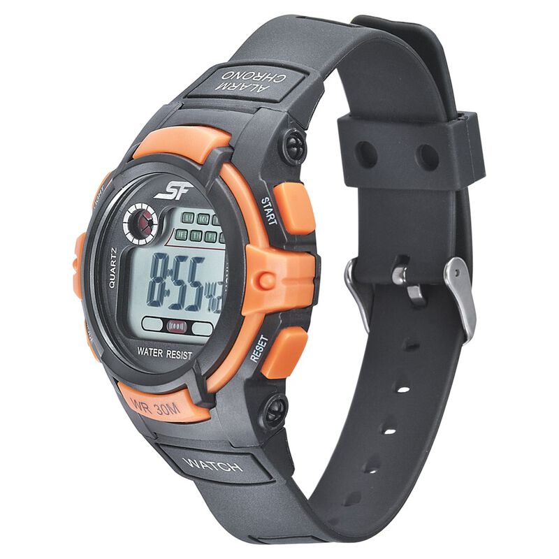 SF Digital Dial Black PU Strap Watch for Men - image number 1