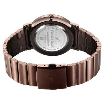 Fastrack 9 to Fine Analog with Black Dial Metal Strap Watch for Guys