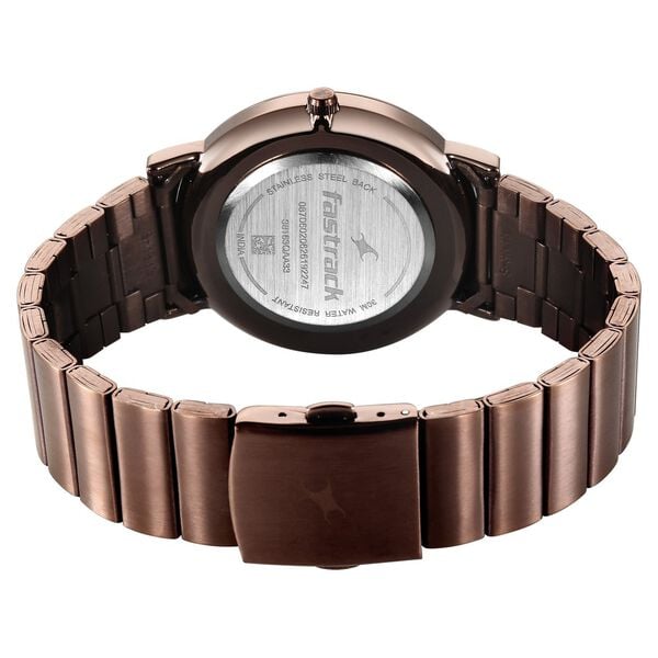 Fastrack 9 to Fine Analog with Black Dial Metal Strap Watch for Guys - image number 5