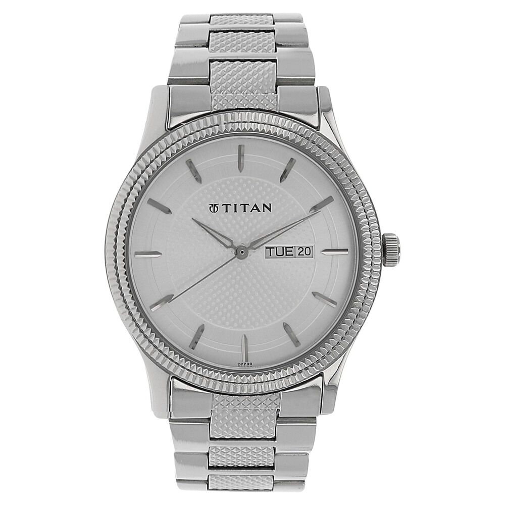Titan silver dial sale watch