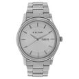 Titan Quartz Analog with Day and Date Silver Dial Golden Stainless Steel Strap Watch For Men