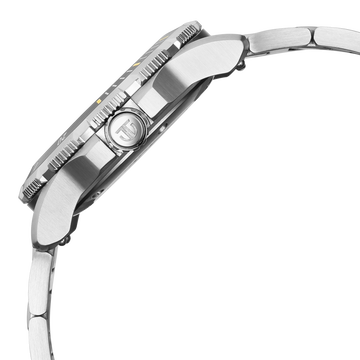 Titan Zero Hour Diver's 100m Analog with Black Dial Silver Stainless Steel Strap Watch for Men