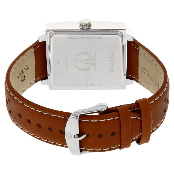 Buy Online Titan Quartz Multifunction Silver Dial Leather Strap Watch ...