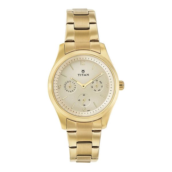 Titan Quartz Analog Champagne Dial Watch for Women - image number 0