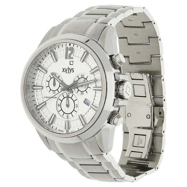 Xylys Swiss Chronograph Silver Stainless Steel Strap and Silver Dial Watch For Men - image number 1