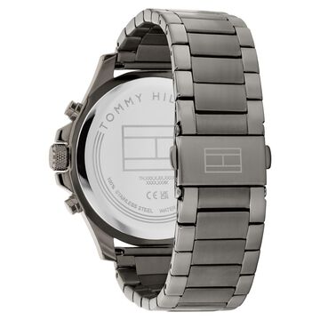 Tommy Hilfiger Quartz Multifunction Green Dial Grey Stainless Steel Strap Watch for Men