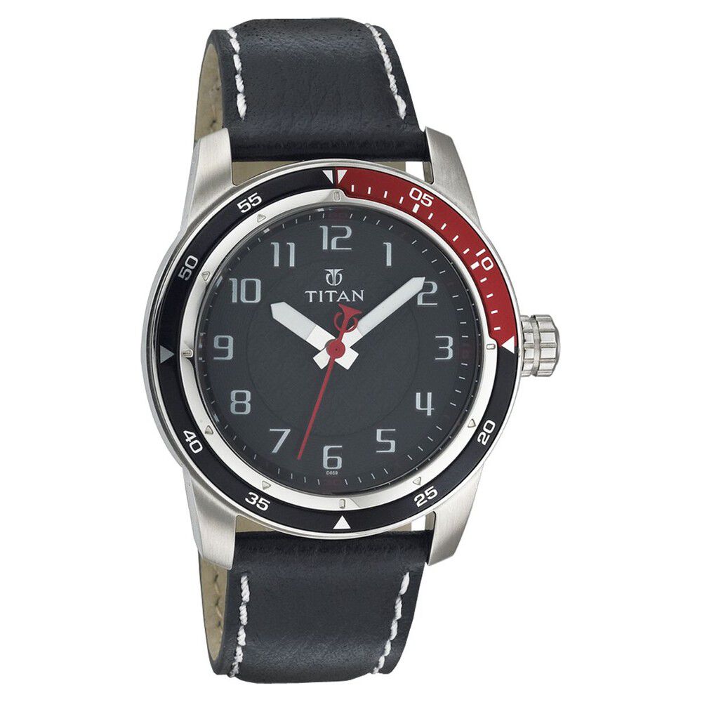 Q Buy Online Titan Quartz Analog Black Dial Watch for Men