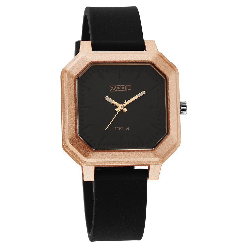 Buy Online Zoop By Titan Fashion Quartz Analog Black Dial Silicone