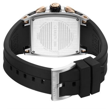 Cerruti 1881 Quartz Chronograph Black Dial Black Colour Silicone Strap Watch For Men