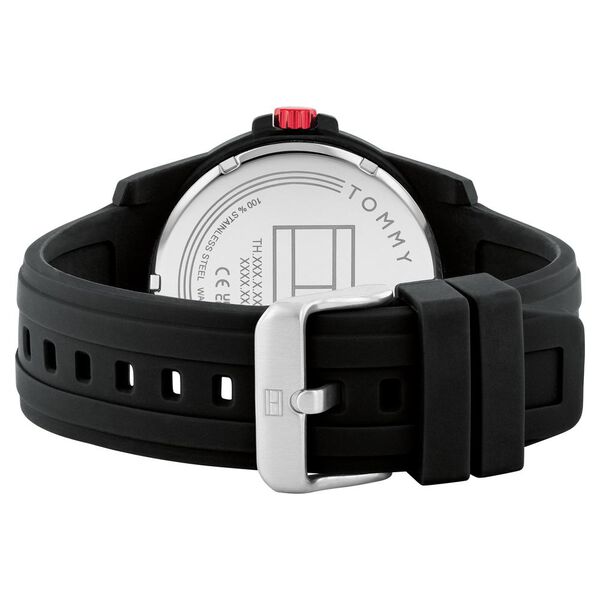 Tommy Hilfiger Quartz Analog Black Silicone Strap for Men - image number 2