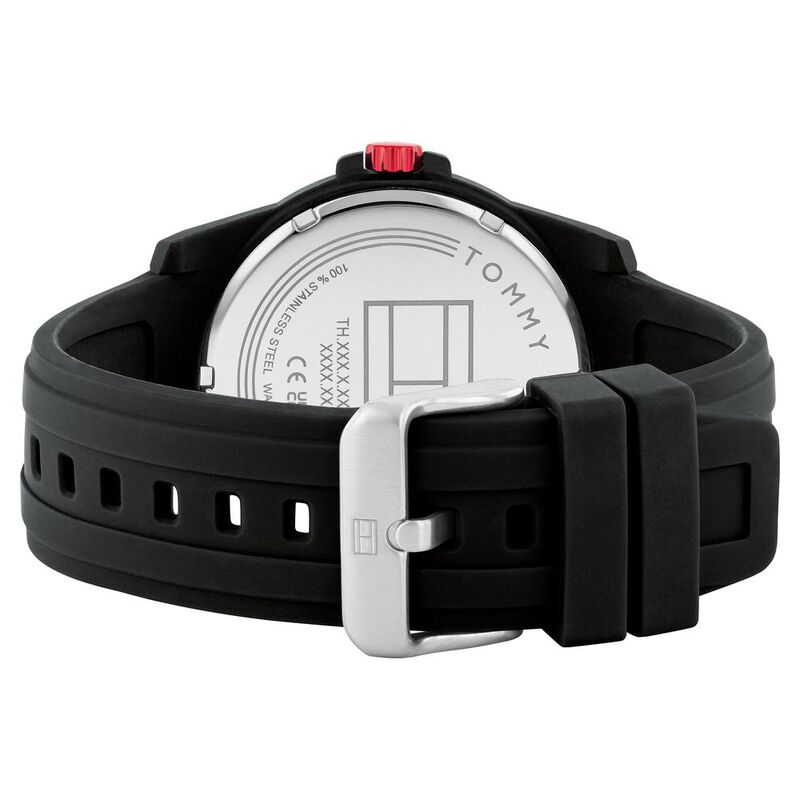 Buy Online Tommy Hilfiger Quartz Analog Black Silicone Strap for Men ...