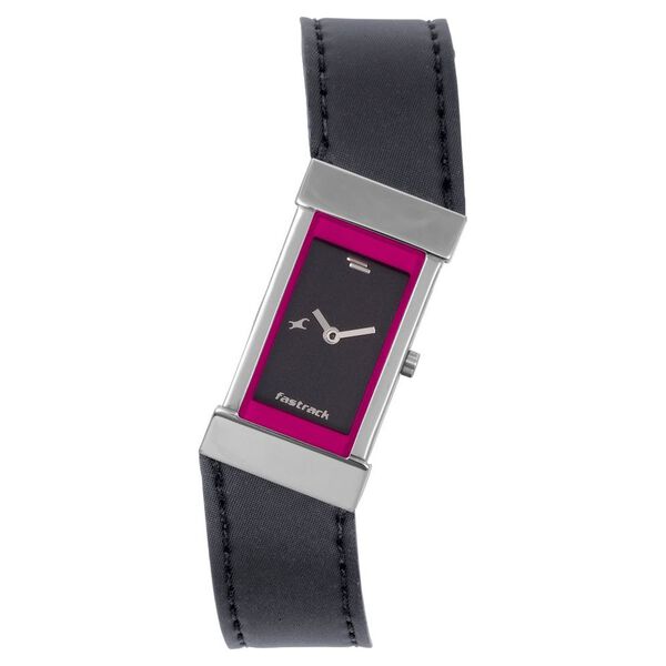 Fastrack Quartz Analog Black Dial Leather Strap Watch for Girls - image number 0
