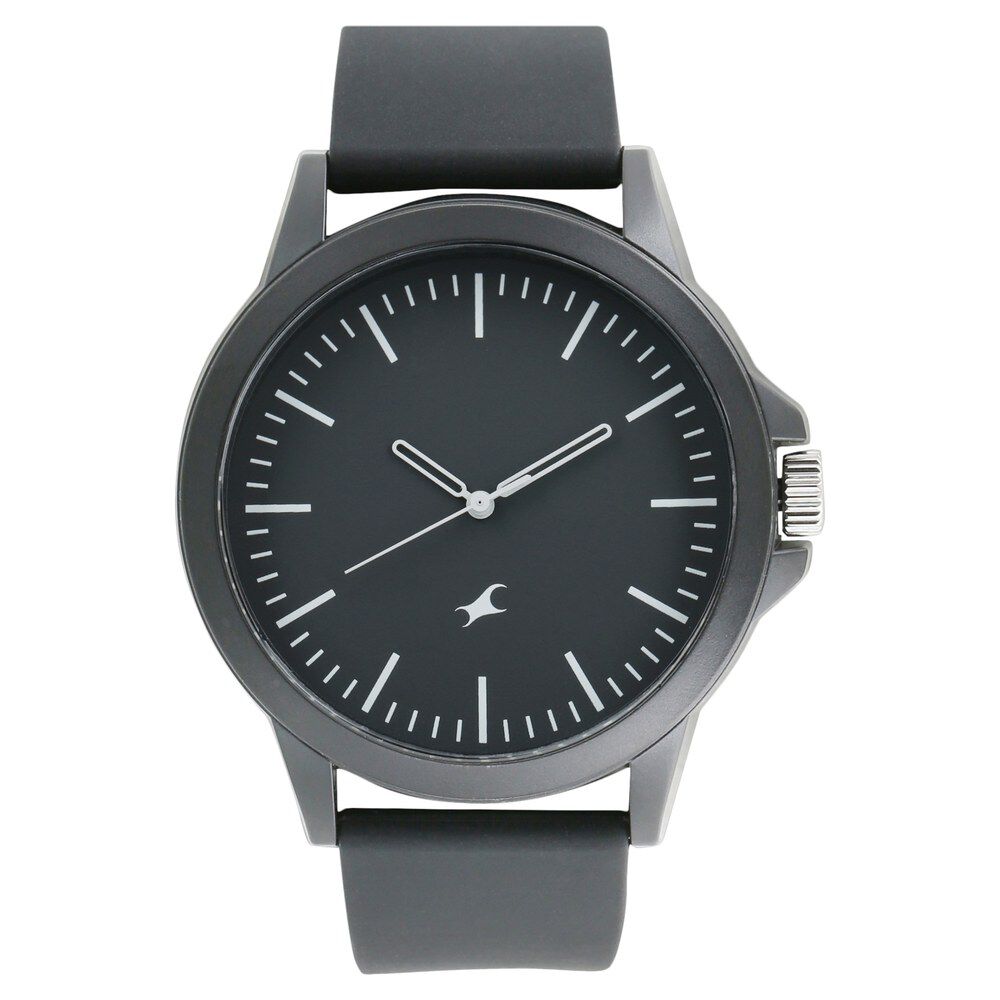 Fastrack matte black watch sale