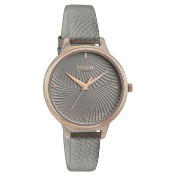 Poze by Sonata Quartz Analog Grey Dial Leather Strap Watch for Women