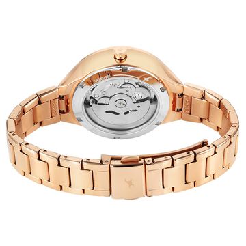 Fastrack Automatic Rose Gold Dial Metal Strap Watch For Girls