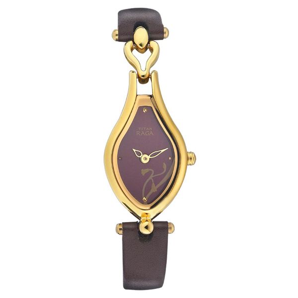 Titan Quartz Analog Maroon Dial Watch for Women - image number 0