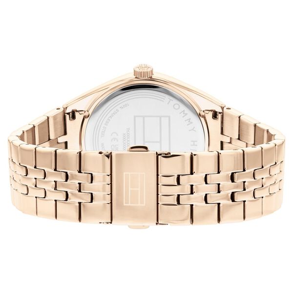 Buy Online Tommy Hilfiger Silver Dial Golden Stainless Steel Strap ...