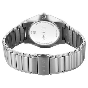 Titan Classique Slim Wear Quartz Analog Pastel Green Dial Silver Stainless Steel Strap Refined Formal Dress Men's Watch