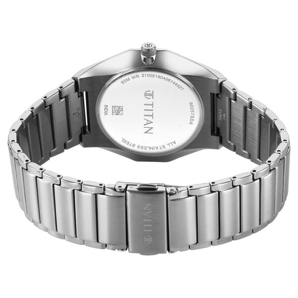 Titan Classique Slim Wear Quartz Analog Pastel Green Dial Silver Stainless Steel Strap Refined Formal Dress Men's Watch - image number 4
