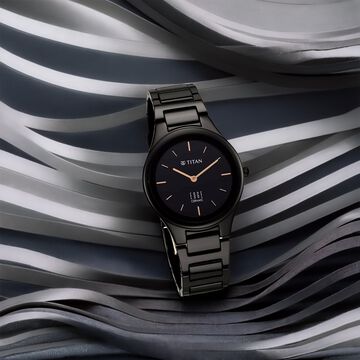 Titan Edge Ceramic Quartz in Arctic White Dial Watch for Women
