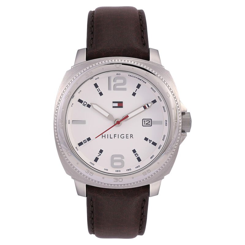 Tommy Hilfiger Quartz Analog with Date White Dial Silicone Strap Watch for Men - image number 0