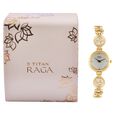 Titan Quartz Analog White Dial Metal Strap Watch for Women - image number 4